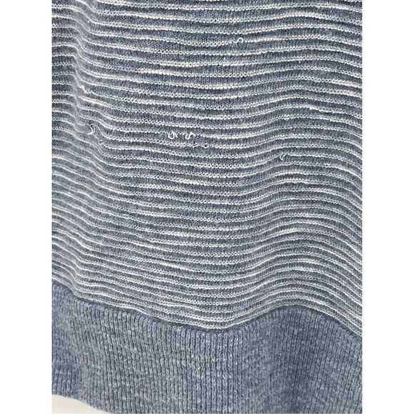 Madewell Cardigan Sweater Women XS Blue‎ White Stripes Open Long Sleeve Pockets - Picture 9 of 11